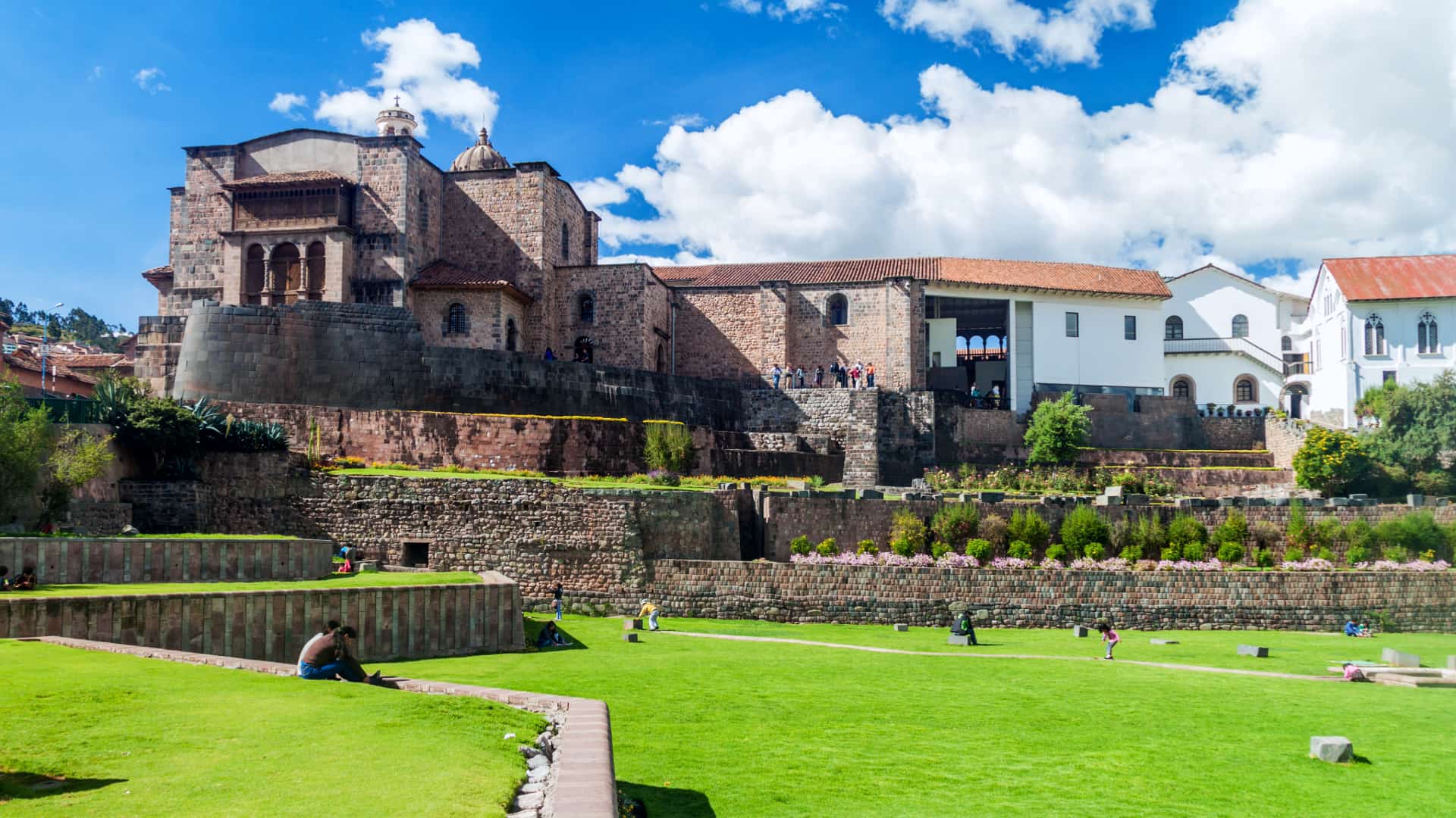 Astronomy - Qorikancha, the Inca Temple of the Sun, with its perfectly crafted stone walls in Cusco, Peru.