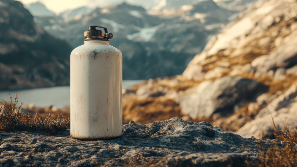 A reusable water bottle pictured against a natural backdrop, highlighting the importance of hydration to prevent altitude sickness during Peru adventures - Authentic Incan Adventures